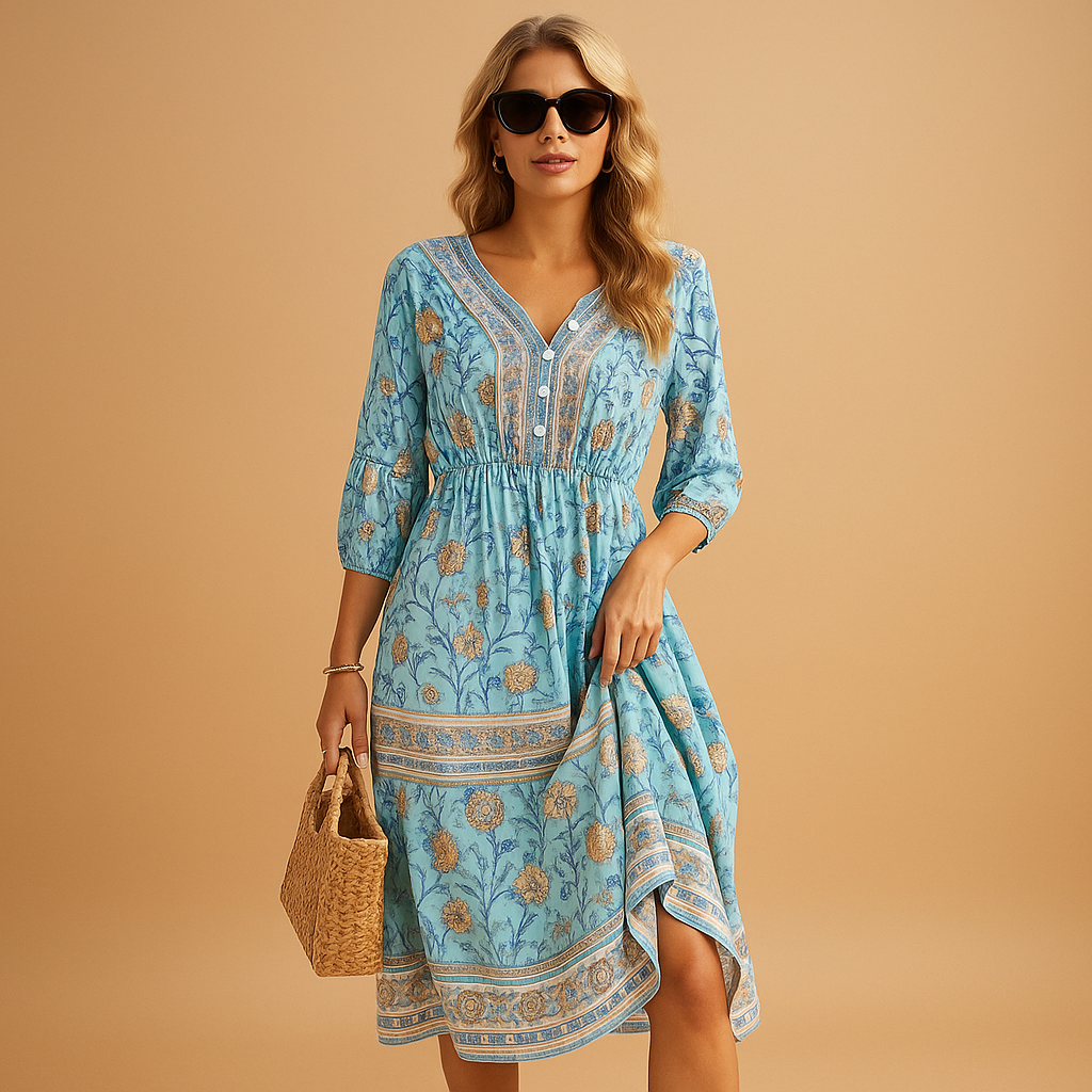 Women's Bohemian Summer Dress Relaxed Fit