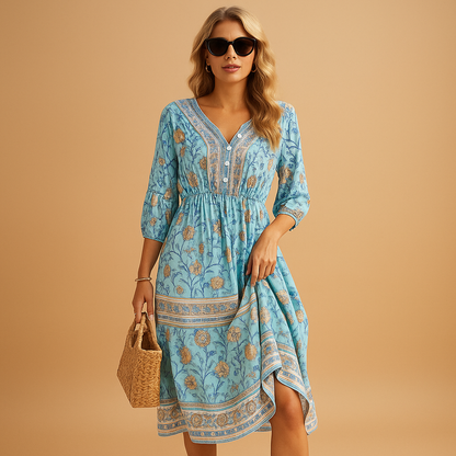 Women's Bohemian Summer Dress Relaxed Fit