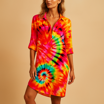 Women's V-Neck Summer Dress Boho Style
