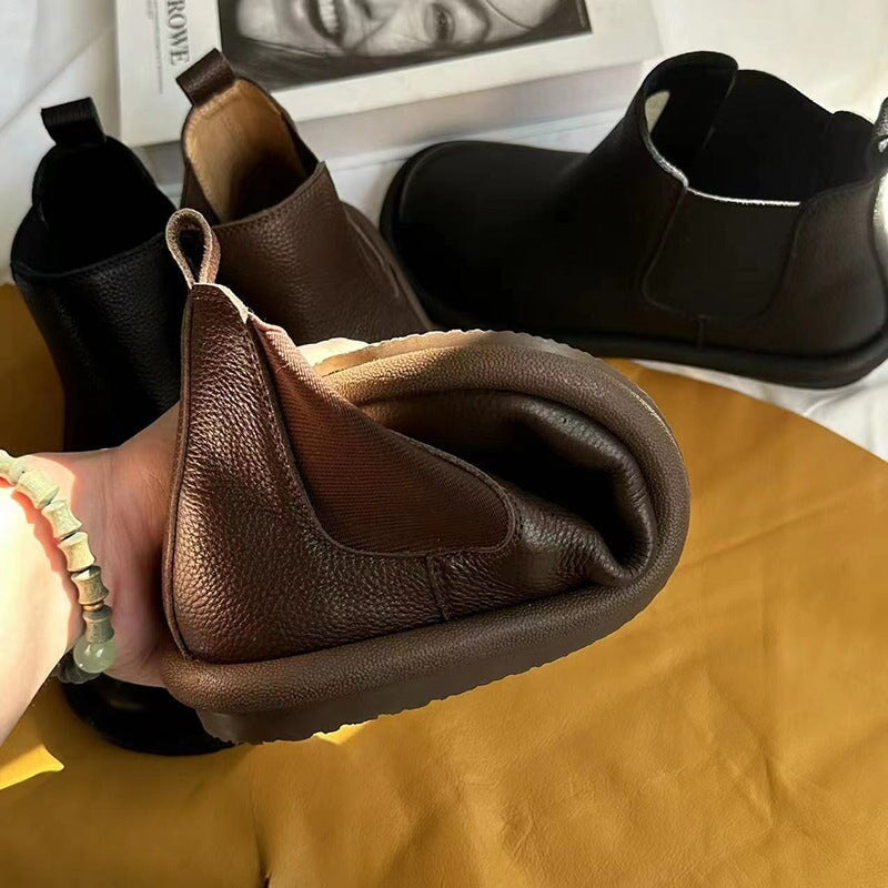 Women's Low Ankle Boots Elastic Panel Style