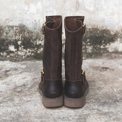 Women's Mid-Calf Boots with Buckle
