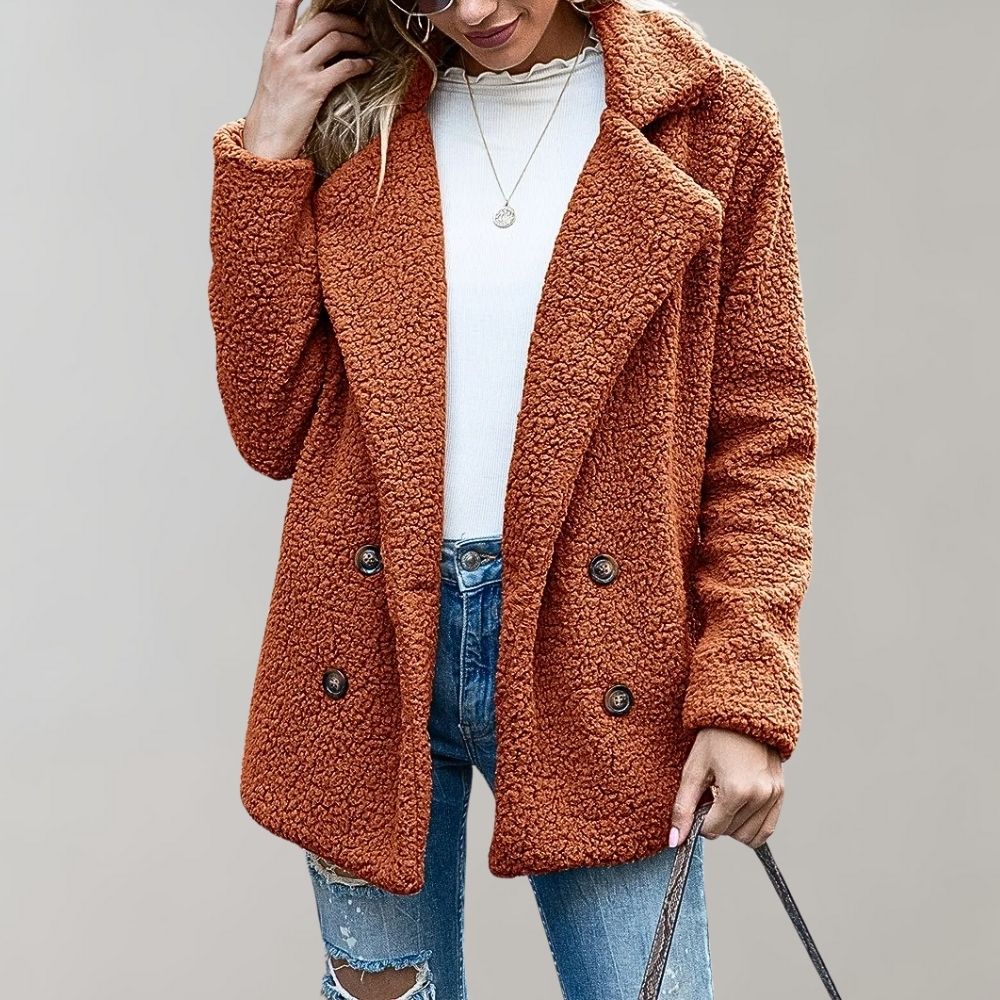 Women's Relaxed Fit Double Breasted Jacket