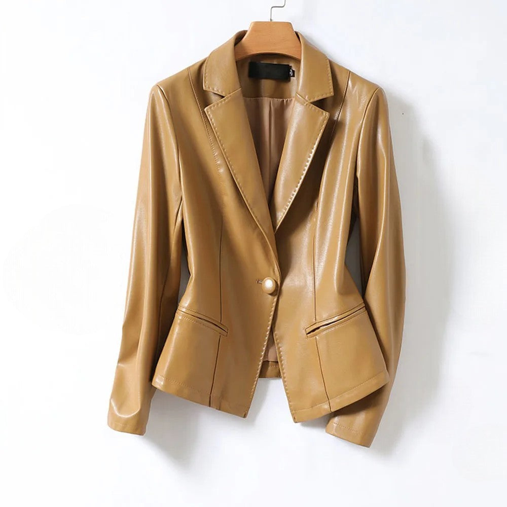 Vera Women's Leather Blazer Lambskin