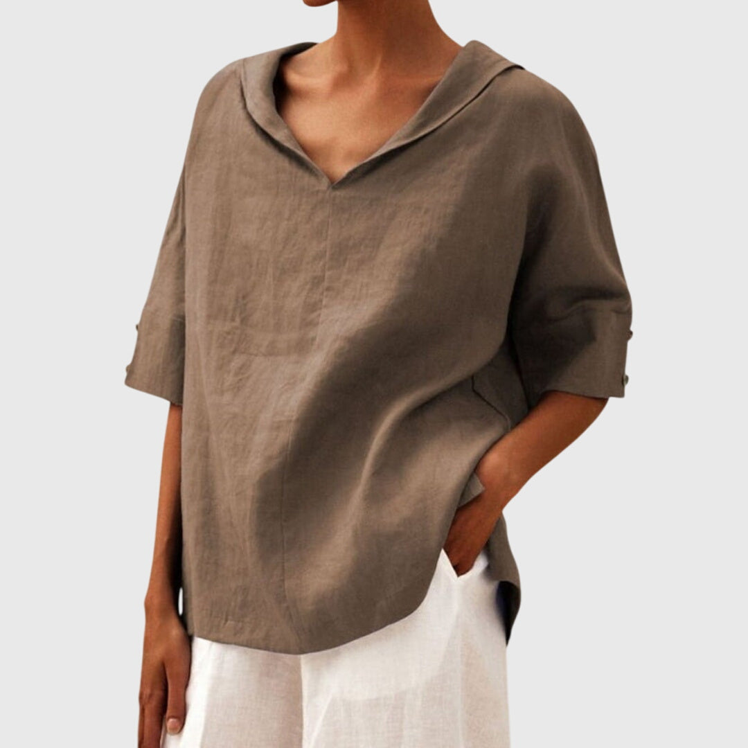Elegant V-Neck Everyday Top