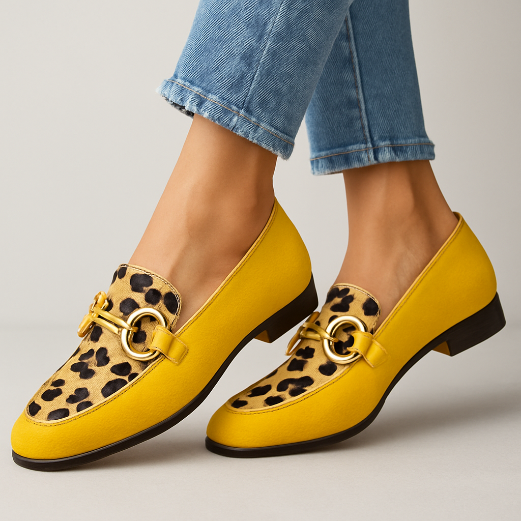 Women's Slip-On Loafers Leopard Print