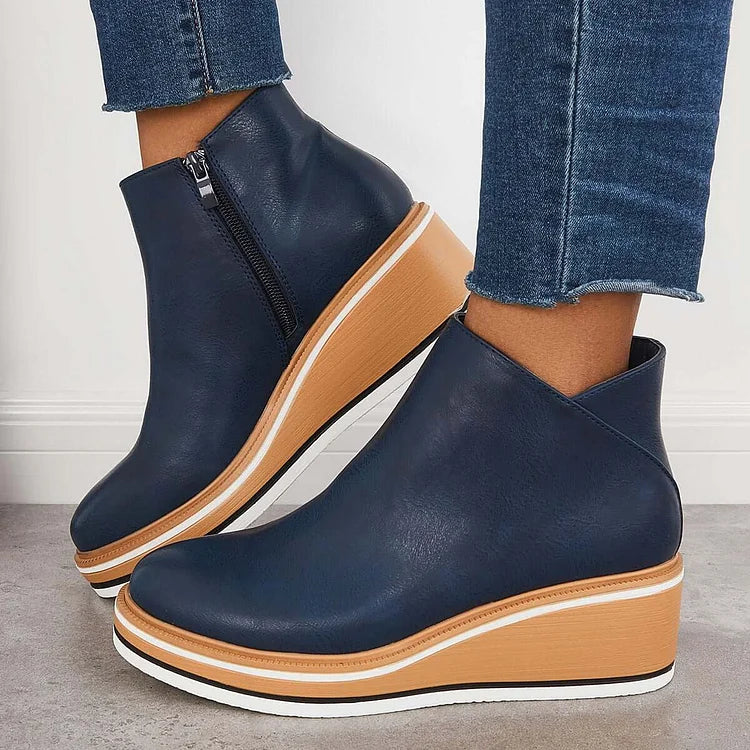 Women's Ankle Boots Side Zipper Style