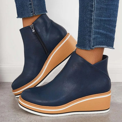 Women's Ankle Boots Side Zipper Style