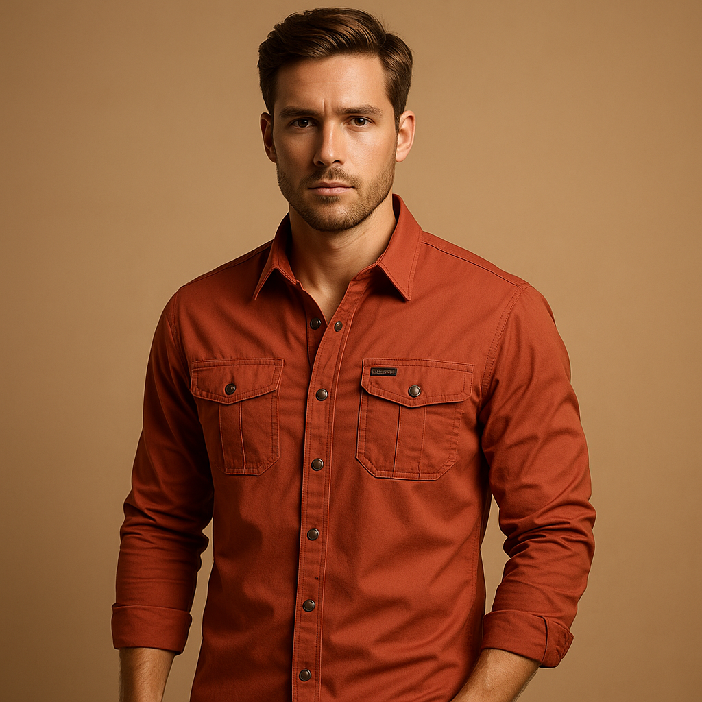 Men's Cargo Shirt With Multiple Pockets