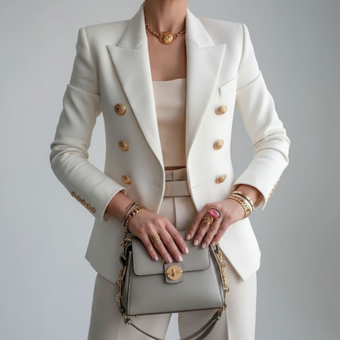 Caroline | Women’s Spring Double Breasted Tailored Jacket