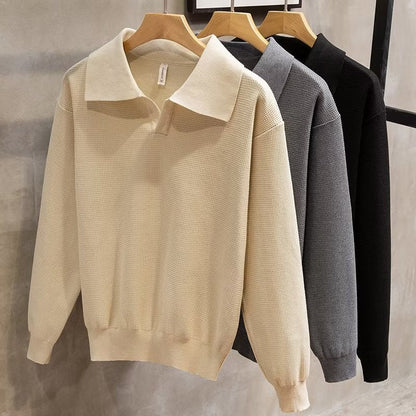 Men's Collared Pullover Sweater
