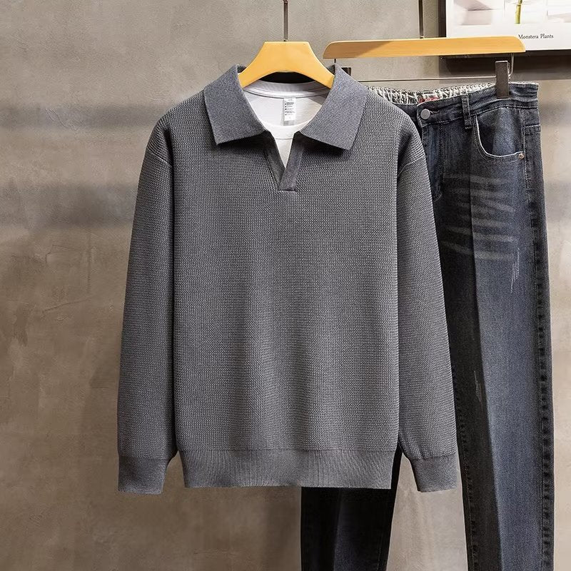 Image of Chris | Men's Collared Pullover Sweater