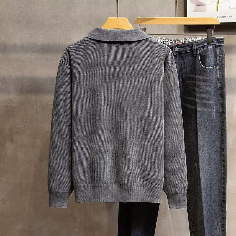 Image of Chris | Men's Collared Pullover Sweater