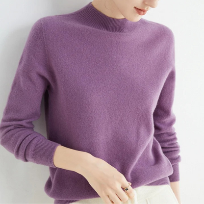 Women's Cashmere Knitted Sweater Soft Winter Beige
