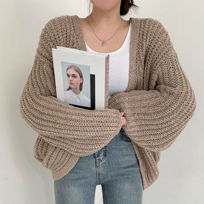 Women's Oversized Open Front Cardigan