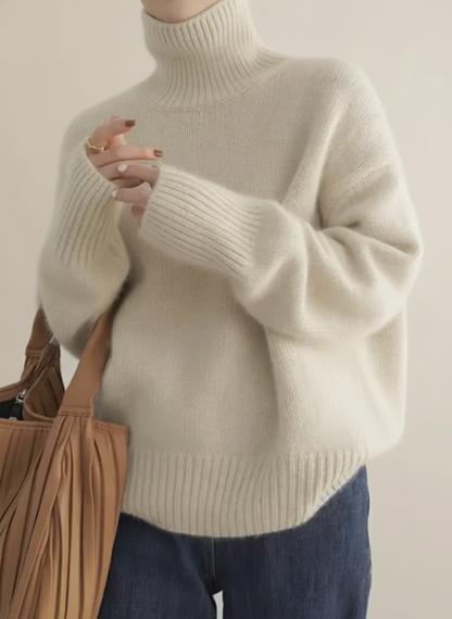Women's Relaxed Fit Turtleneck Sweater Knit