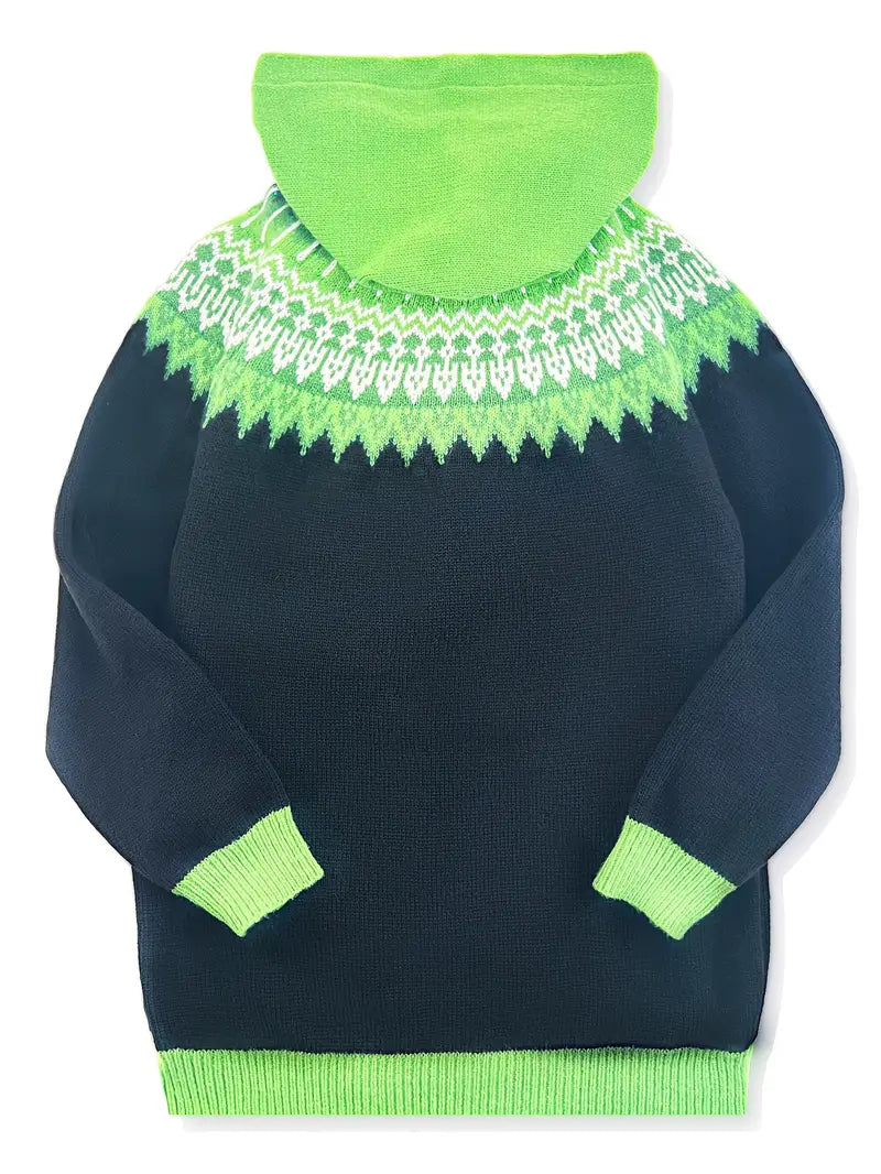 Women's Hooded Cardigan Button Front Knit