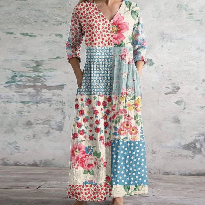 Women's Retro Maxi Dress