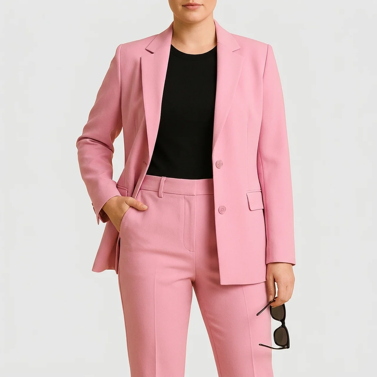 Aurelyne | Women’s Structured Blazer & Pleated Pants Set