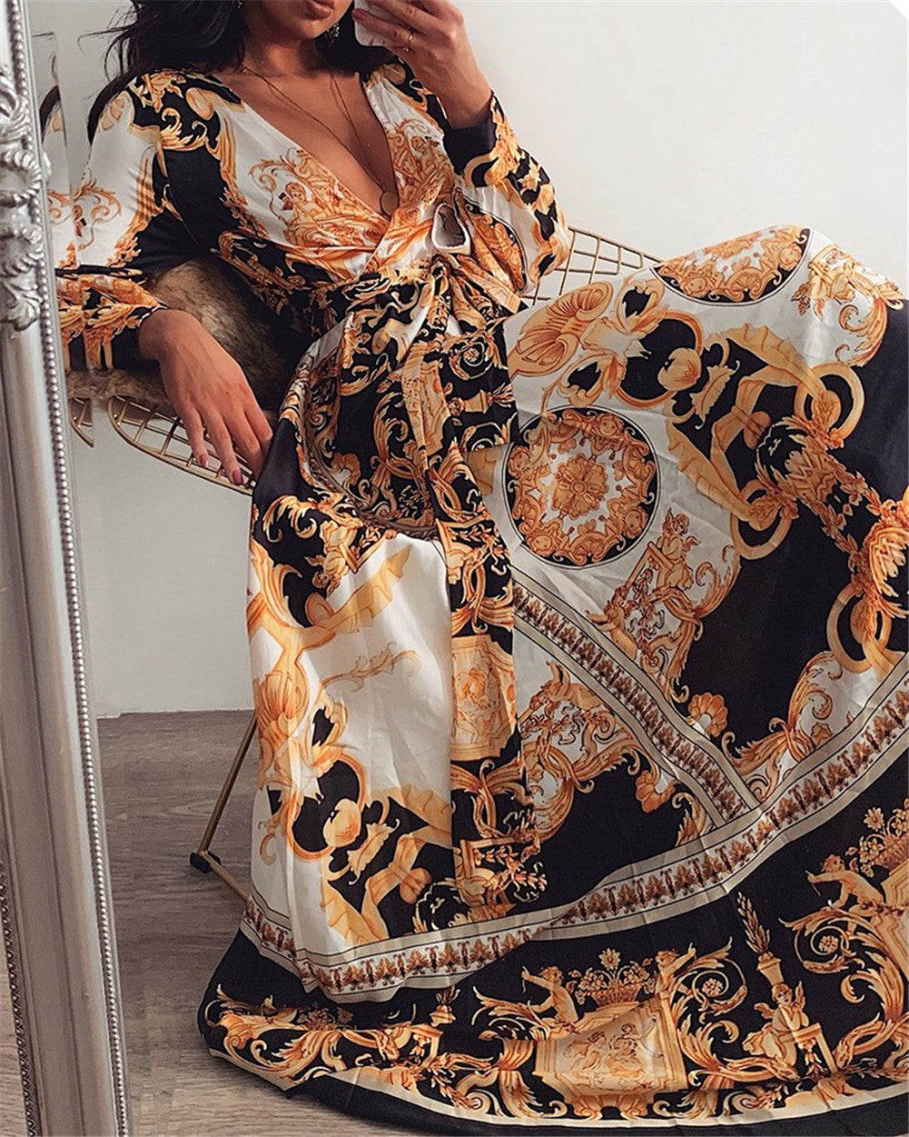 Image of Daisy | Women's Long Sleeve Wrap Maxi Dress