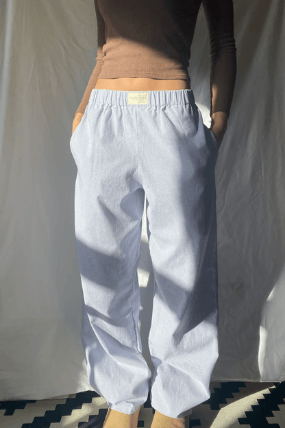 Women's Elastic Waist Pants with Side Pockets