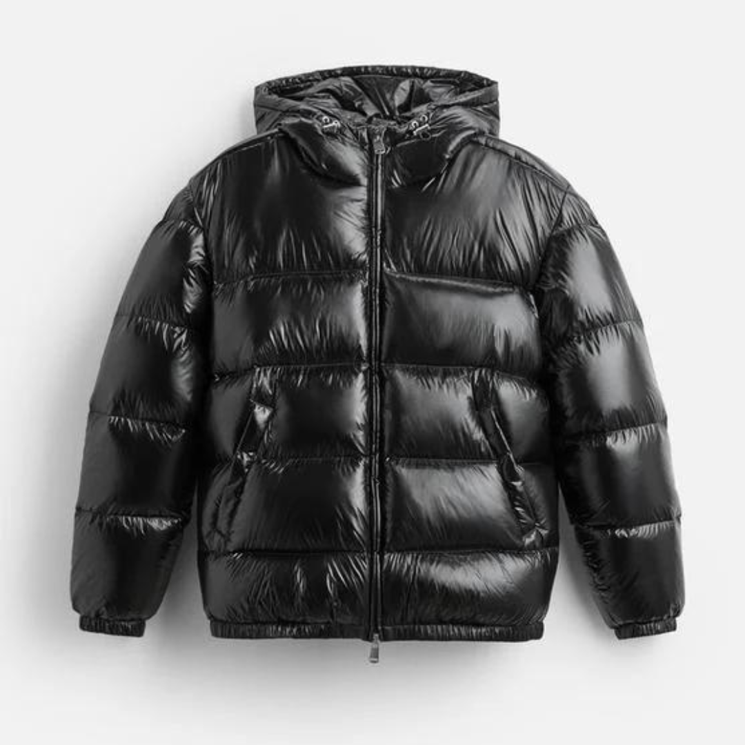 Women's Padded Hooded Jacket Zip Closure