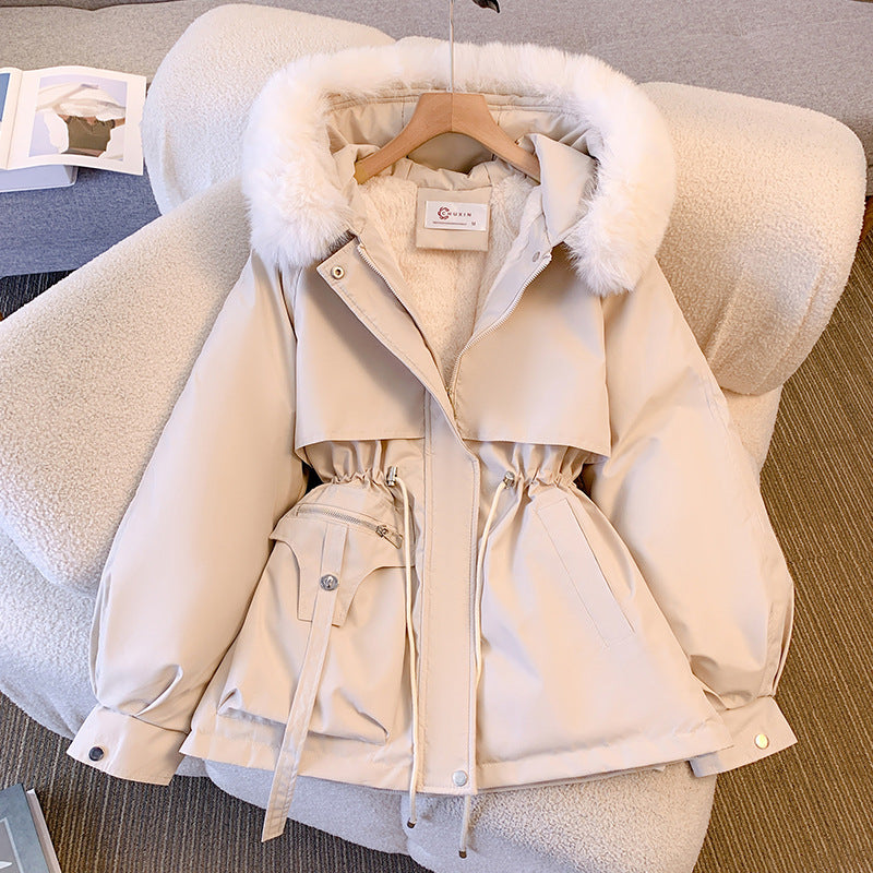 Women's Faux Fur Hood Winter Jacket