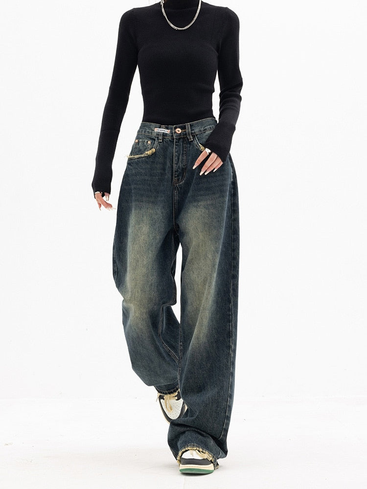 Patricia | Women’s Trendy High-Waisted Wide-Leg Jeans