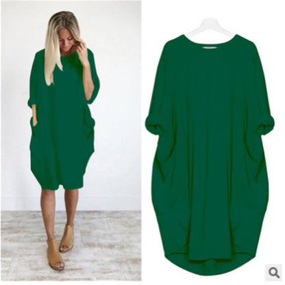 Women's Midi Dress With Pocket