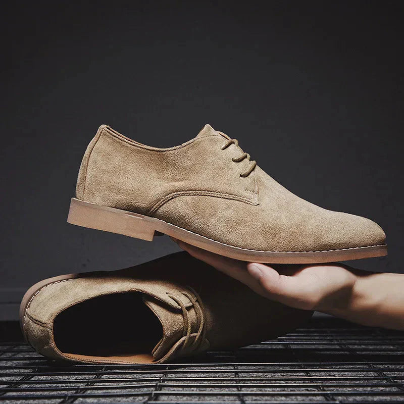 Men's Lace-Up Casual Shoes Leather Brown