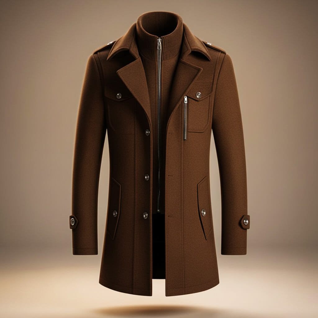 Matteo Legacy Virgin Wool Coat becomes: Matteo Men's Virgin Wool