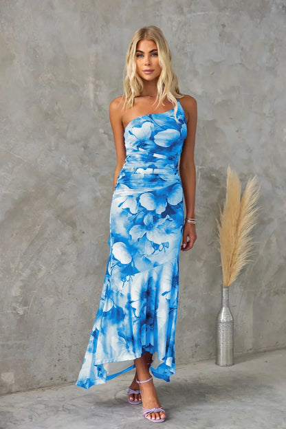 Katherine Women's Floral Midi Dress Lightweight