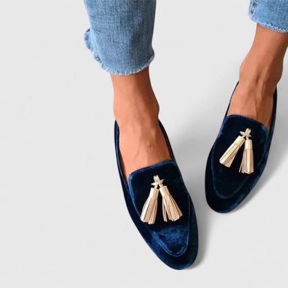 Women's Flat Slip-On Loafers Tassel Detail