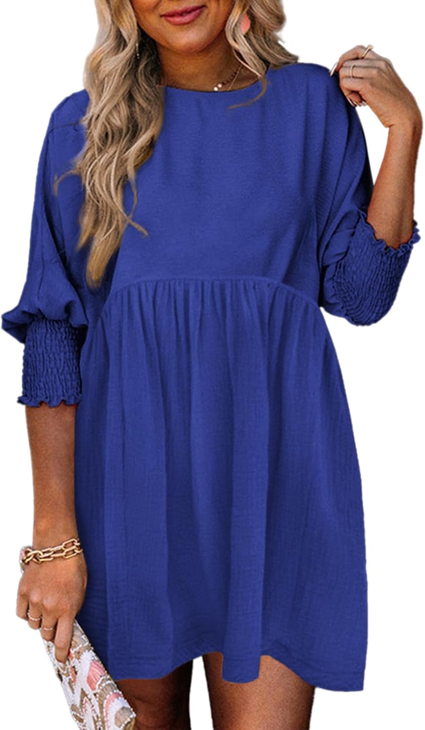 Women's High Waist Flowy Dress