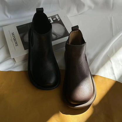 Women's Low Ankle Boots Elastic Panel Style
