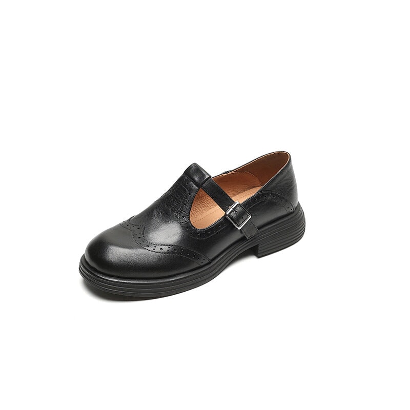 Women's Mary Jane Shoes Closed Toe Buckle Strap