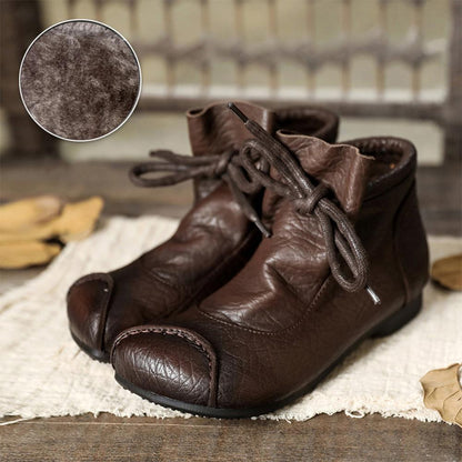 Women's Flat Lace-Up Ankle Boots
