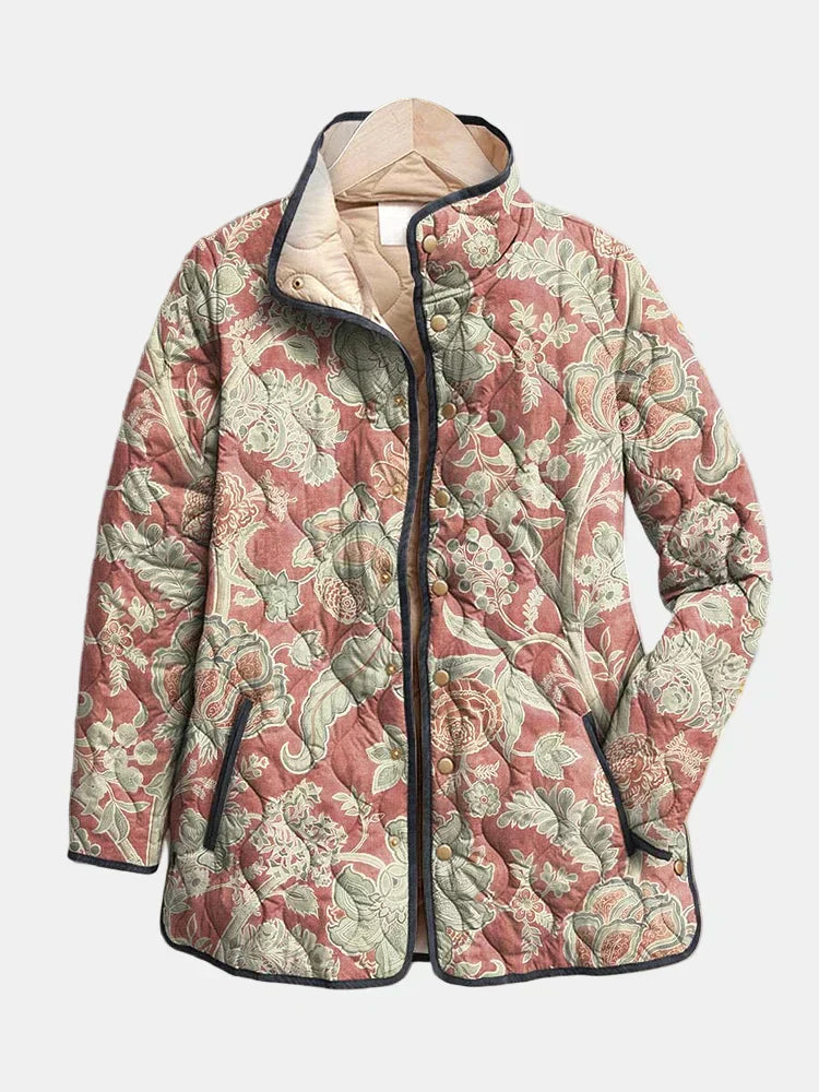 Women's Quilted Floral Print Jacket