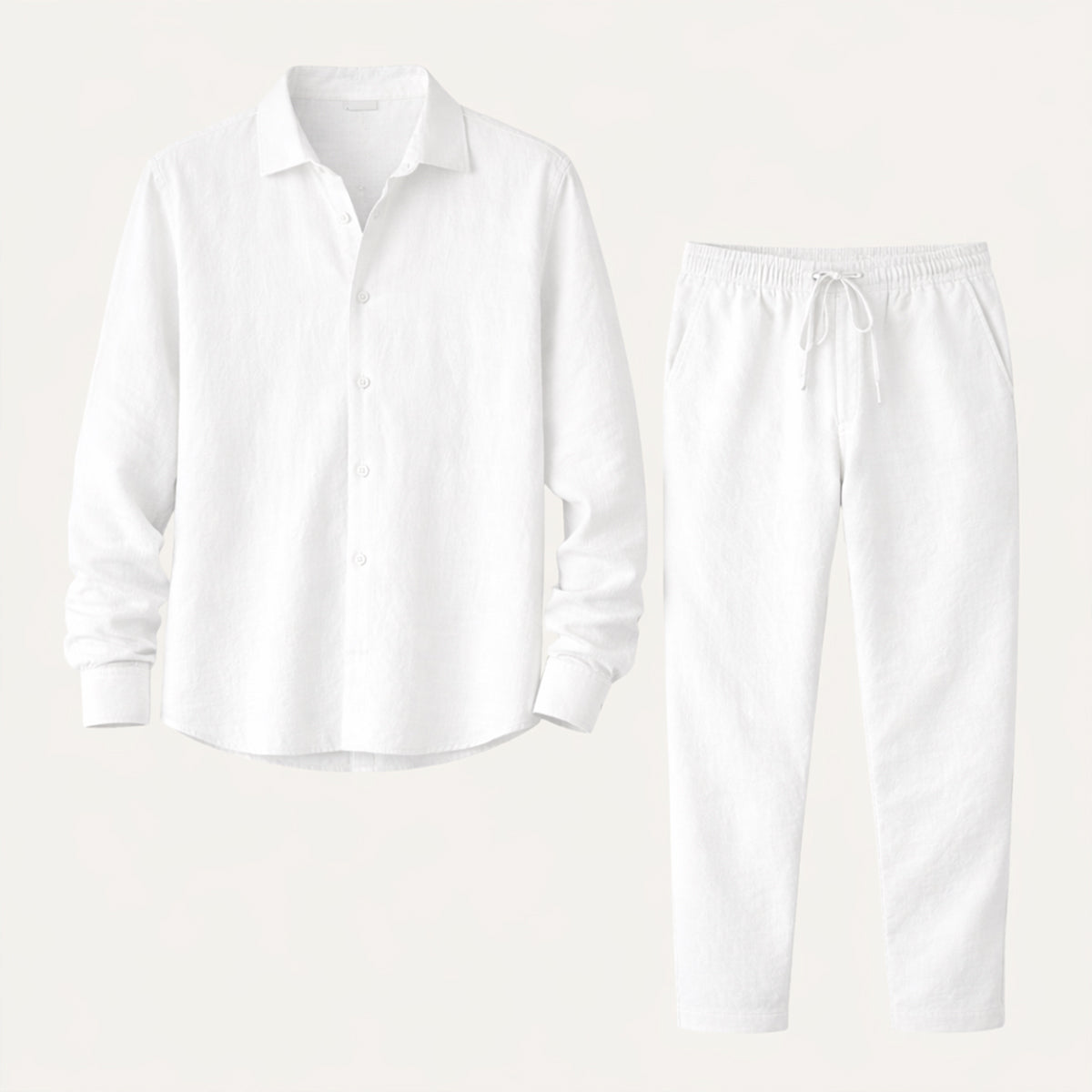 Men's Linen Summer Set Shirt Pants
