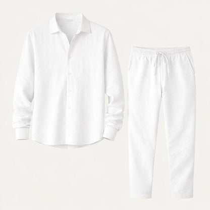 Men's Linen Summer Set Shirt Pants