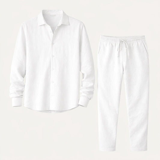 Men's Linen Summer Set Shirt Pants