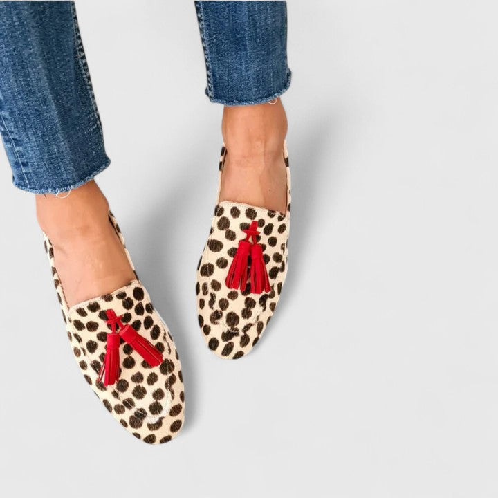 Women's Patterned Tassel Loafers Slip-On