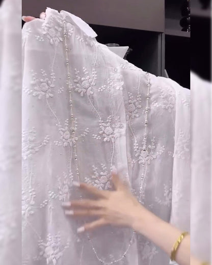 Women Embroidered Drop Shoulder Shirt