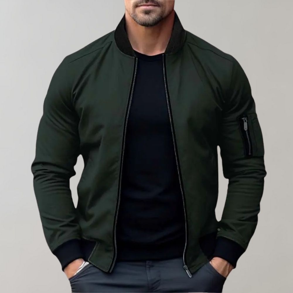 Image of Felix | Men's Slim Fit Full Zip Bomber Jacket