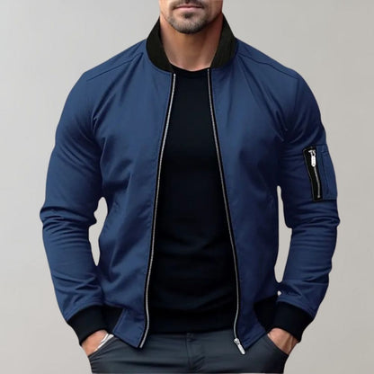Men's Slim Fit Bomber Jacket Full Zip