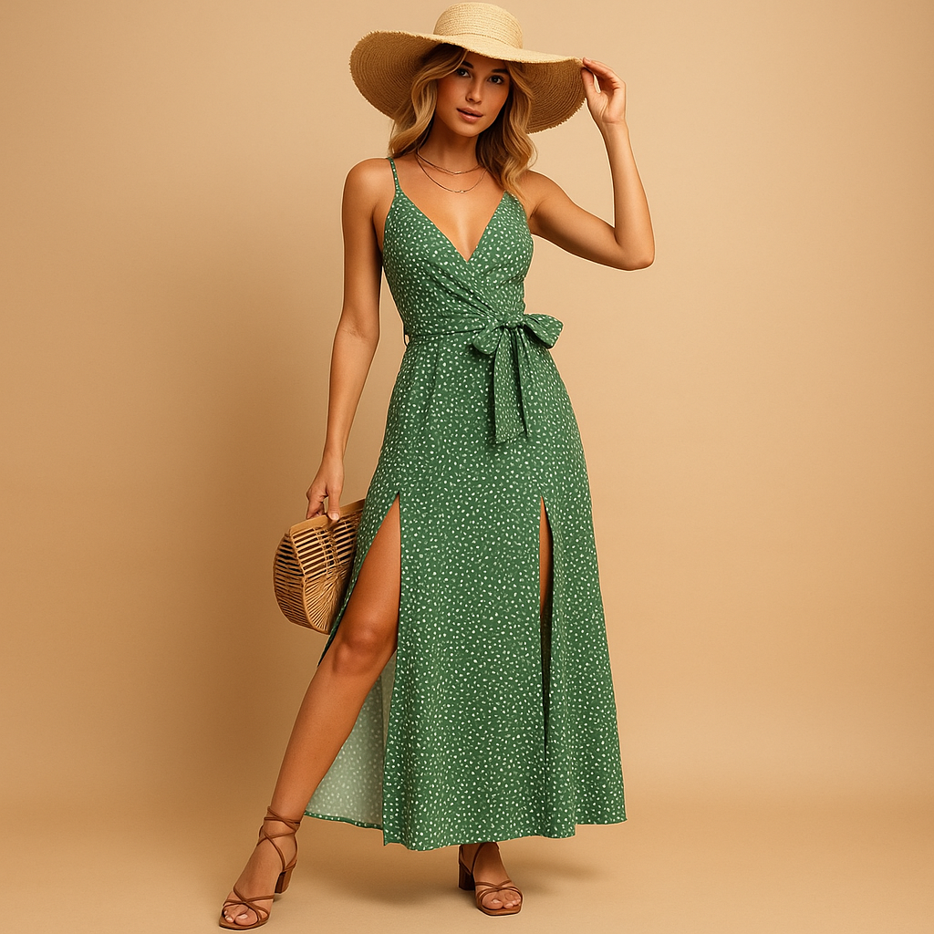 Women's Floral Beach Dress Daisy Print