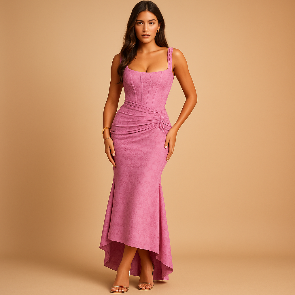 Women's Floral Midi Dress Flowy