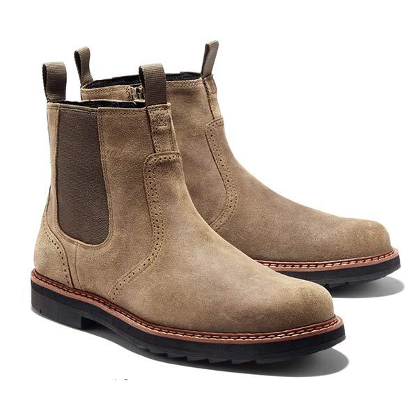 Men's Chelsea Ankle Boots Leather Black