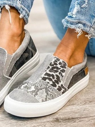 Women's Patterned Slip-On Sneakers