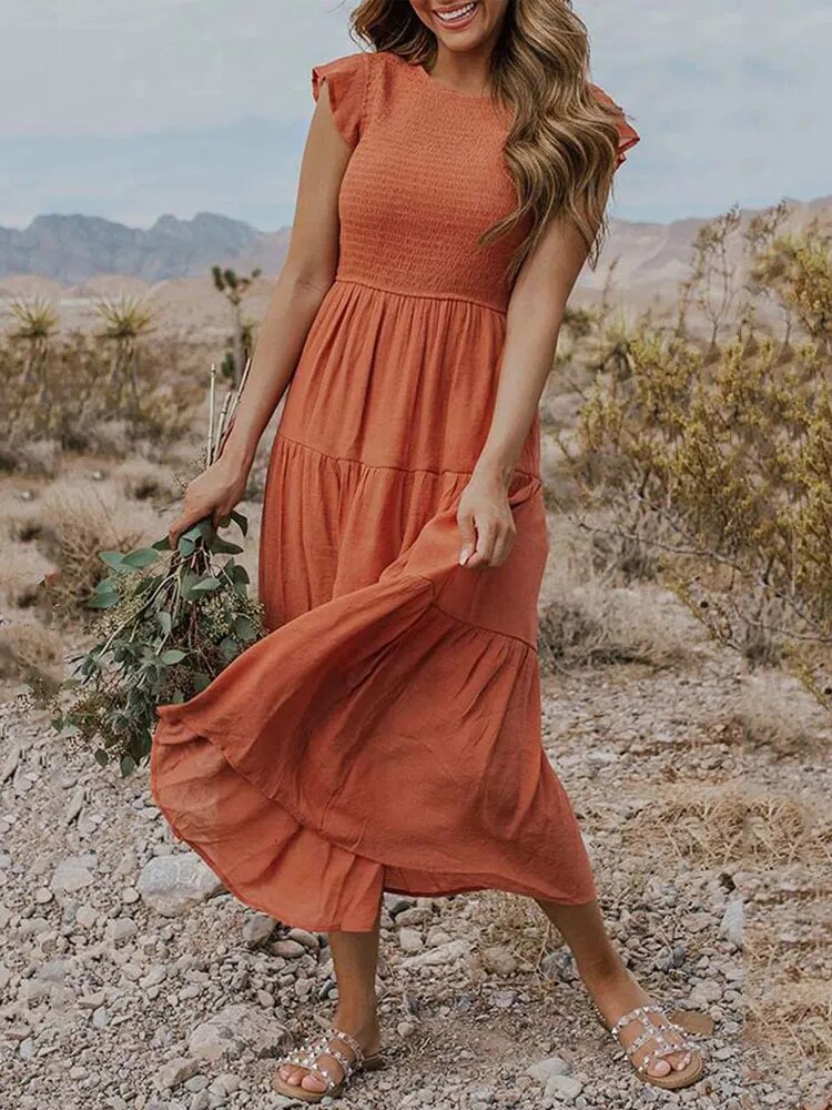 Women's Smocked Midi Dress