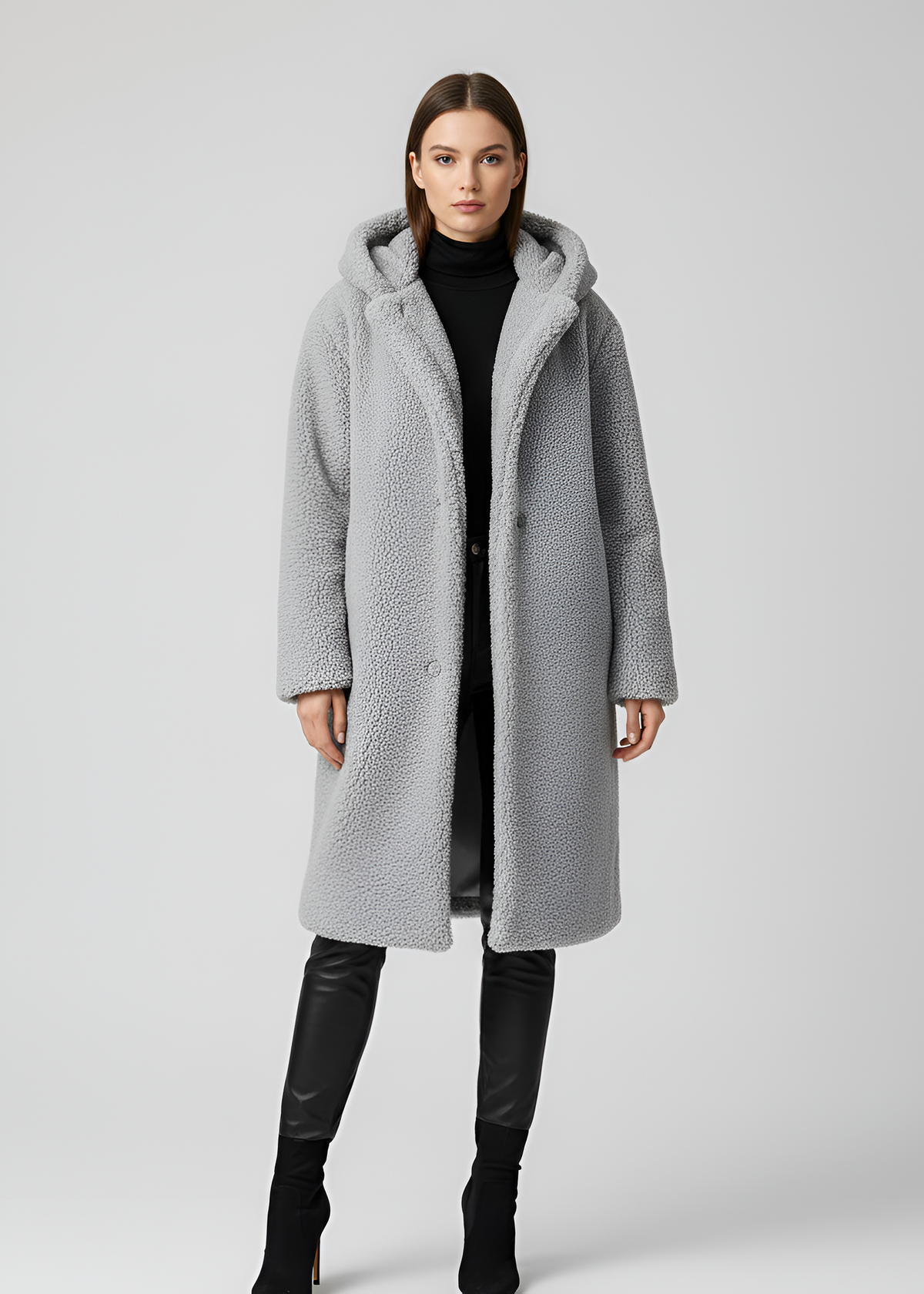 Women's Faux Fur Hooded Winter Coat